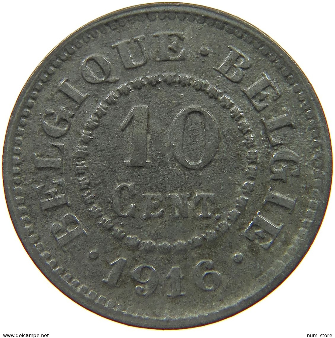 BELGIUM 10 CENTIMES 1916 #a056 0771 - 10 Cents