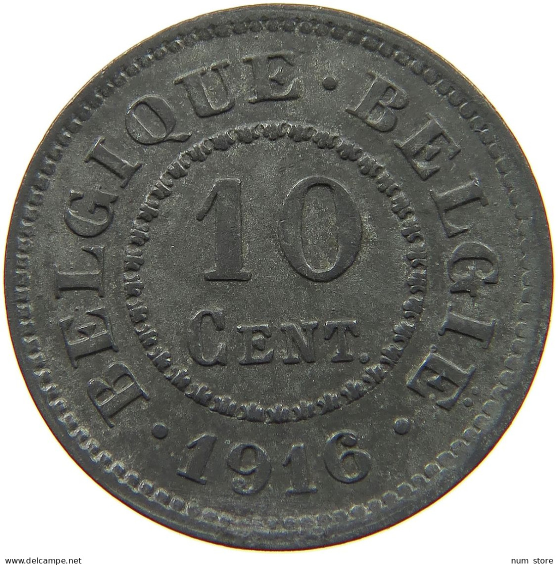BELGIUM 10 CENTIMES 1916 #a056 0767 - 10 Centimes