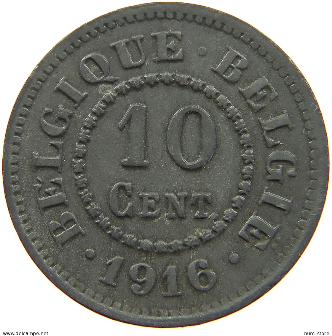 BELGIUM 10 CENTIMES 1916 #a005 0851 - 10 Cents