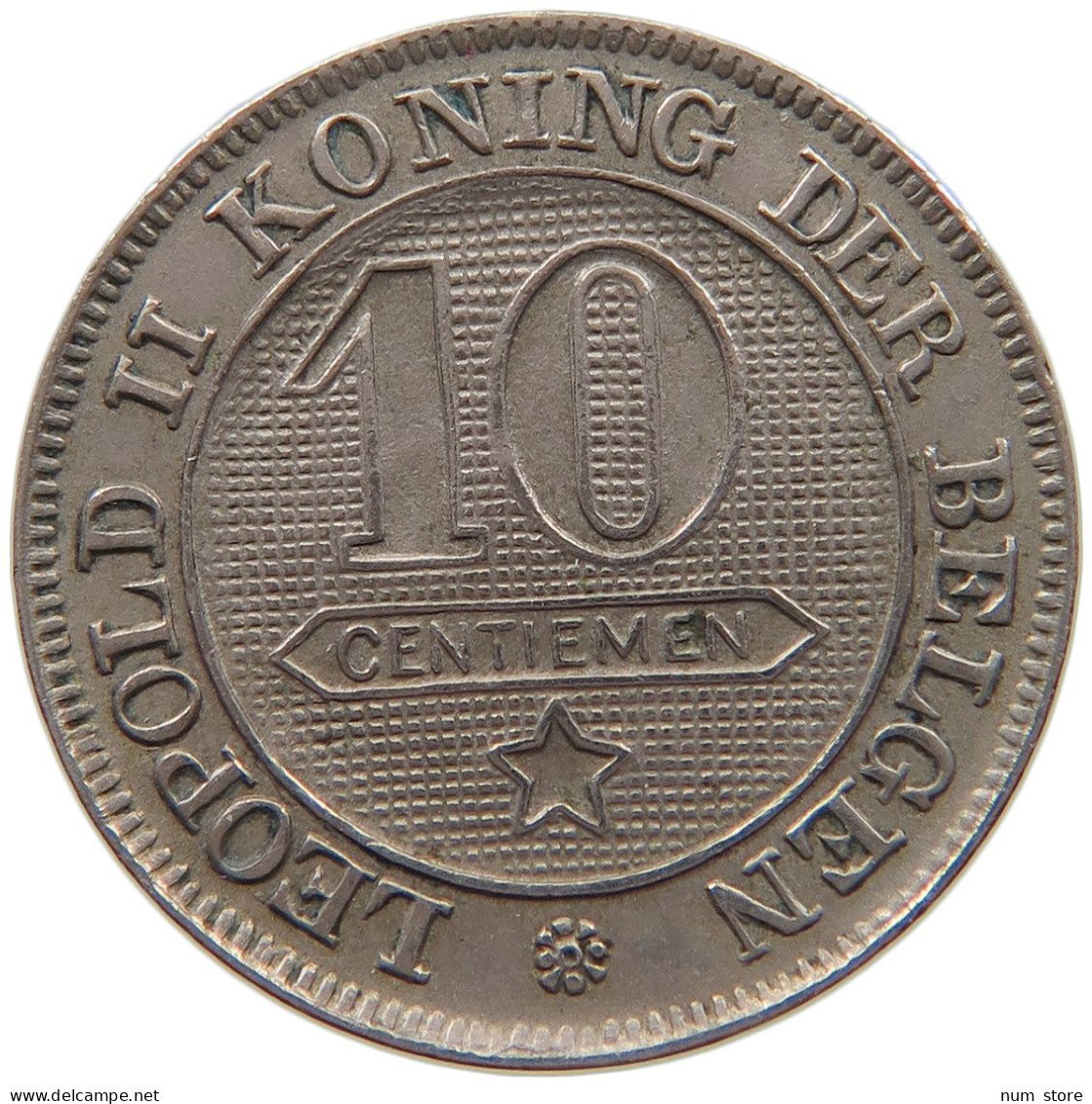 BELGIUM 10 CENTIMES 1894 TOP #c021 0219 - 10 Cents