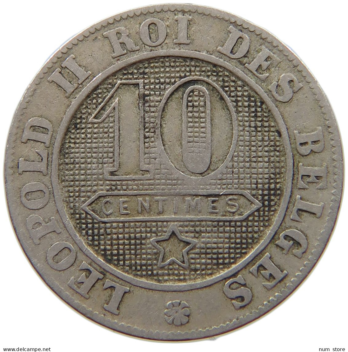 BELGIUM 10 CENTIMES 1894 #s067 0869 - 10 Cent