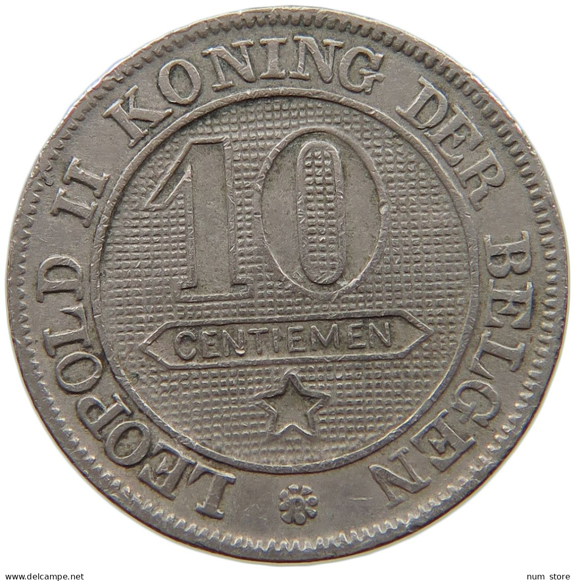 BELGIUM 10 CENTIMES 1894 #a090 0191 - 10 Cents