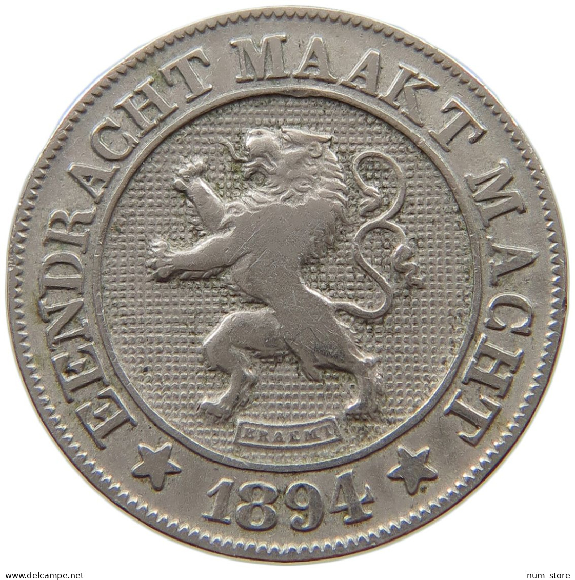 BELGIUM 10 CENTIMES 1894 #a015 1127 - 10 Cents