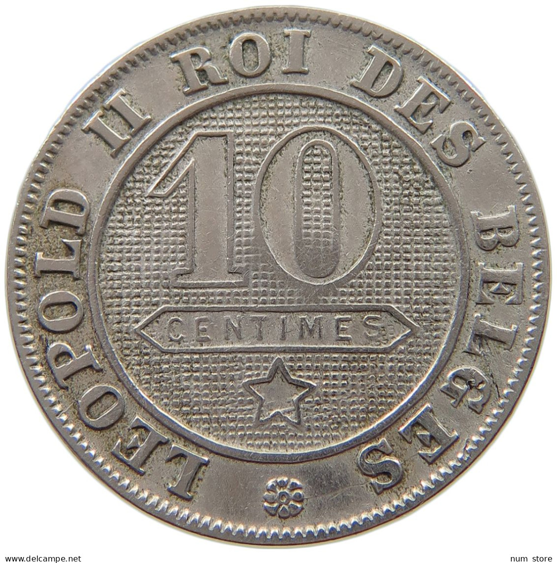 BELGIUM 10 CENTIMES 1894 #a015 1125 - 10 Cent