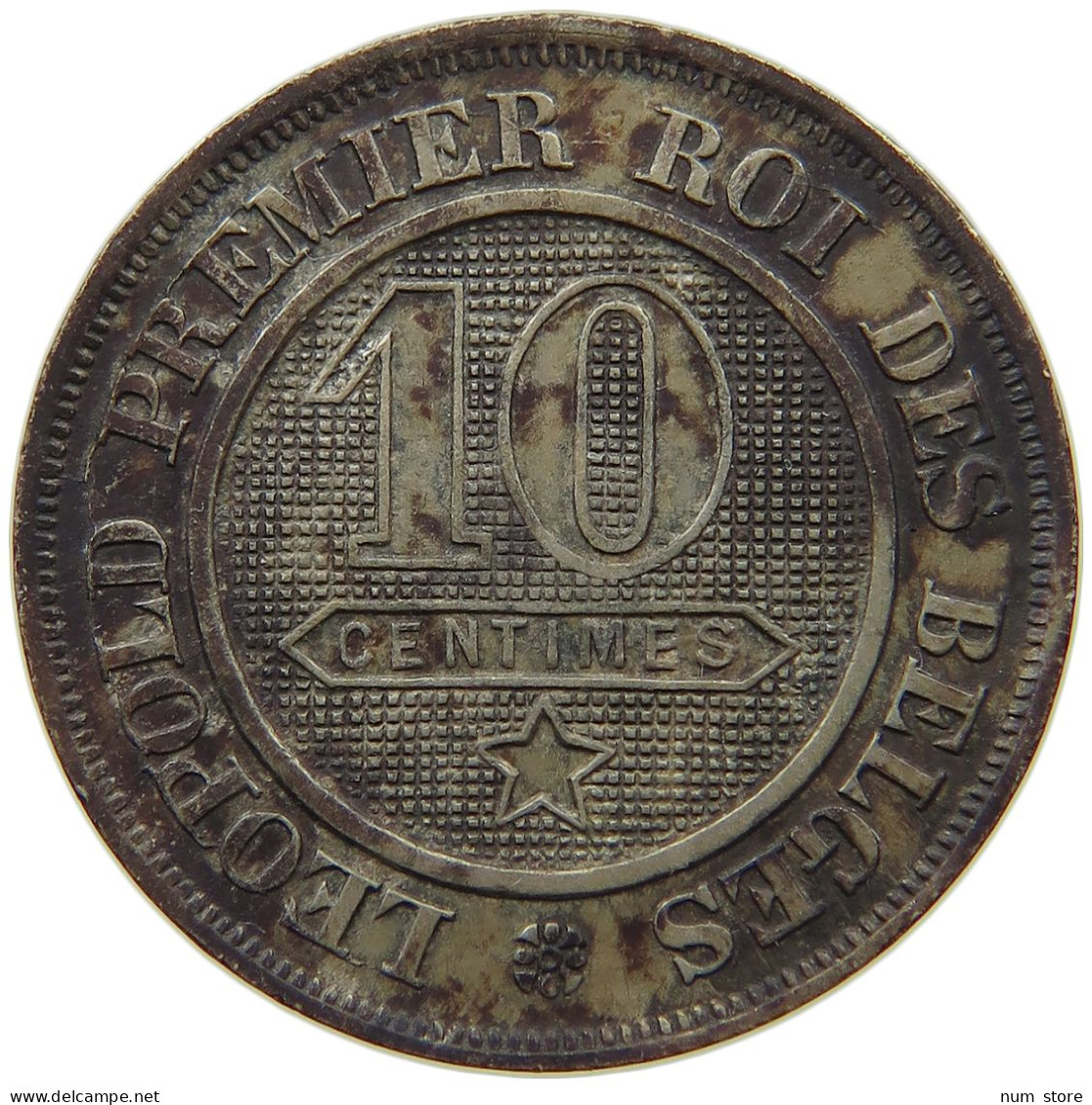 BELGIUM 10 CENTIMES 1861 #s055 0923 - 10 Cent