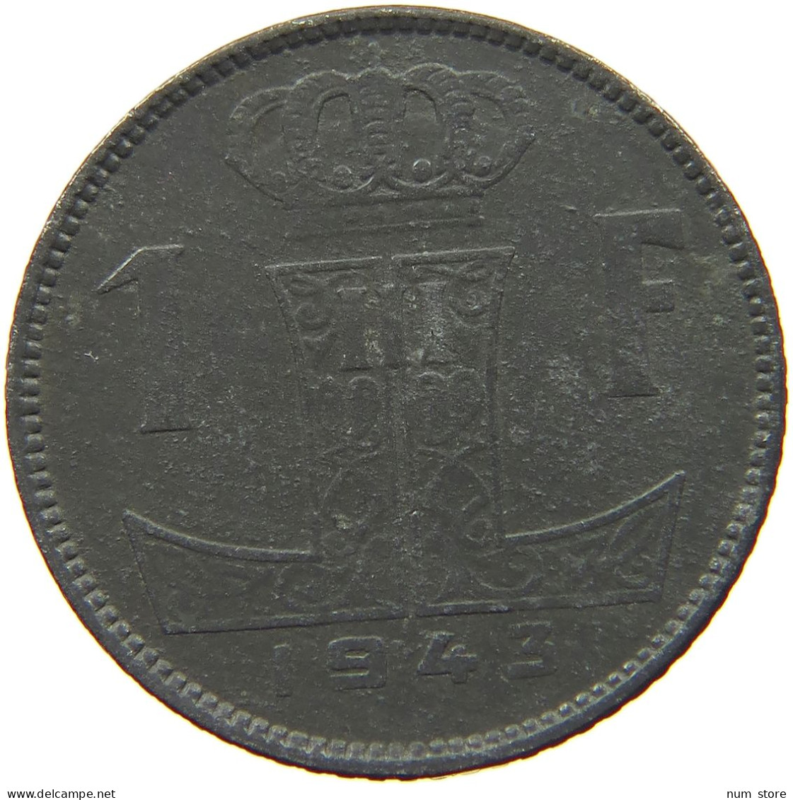 BELGIUM 1 FRANCS 1943 #s042 0339 - 1 Franc