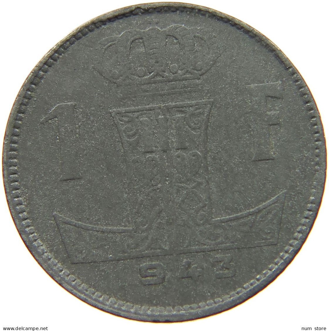 BELGIUM 1 FRANCS 1943 #s042 0333 - 1 Franc