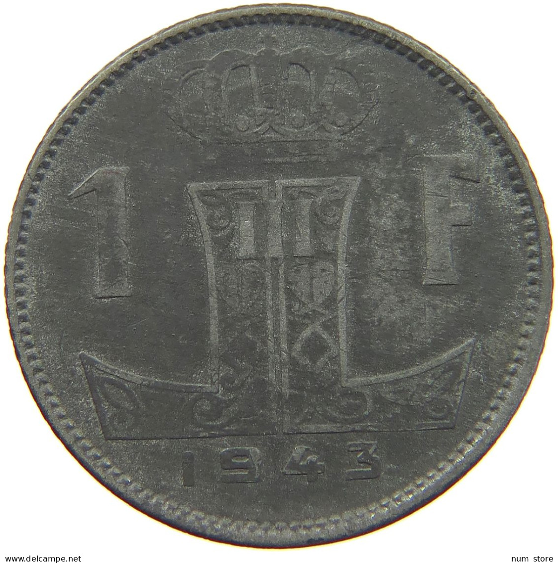 BELGIUM 1 FRANC 1943 #c020 0447 - 1 Franc