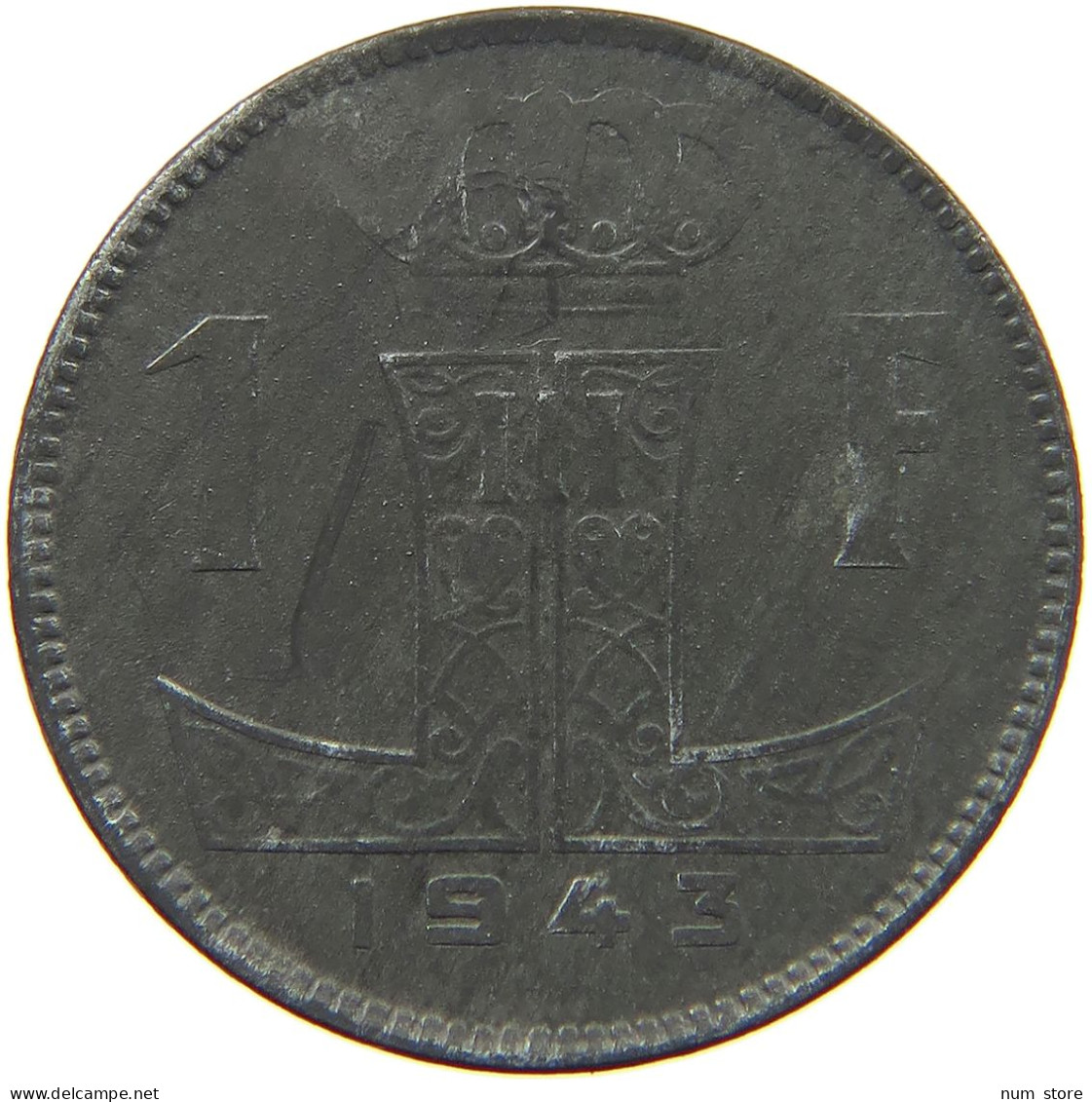 BELGIUM 1 FRANC 1943 #c007 0233 - 1 Frank