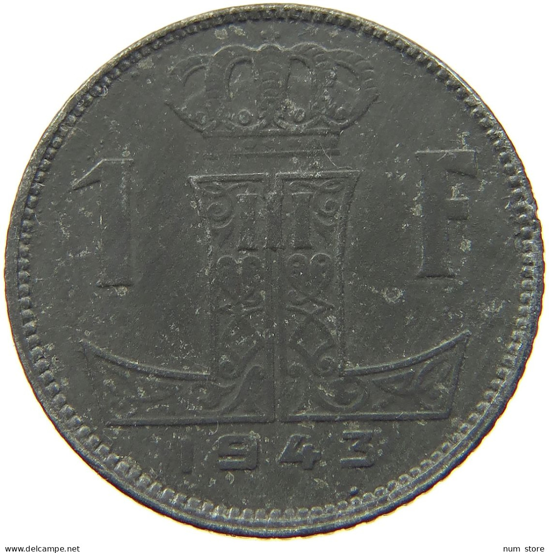 BELGIUM 1 FRANC 1943 #a006 0361 - 1 Franc