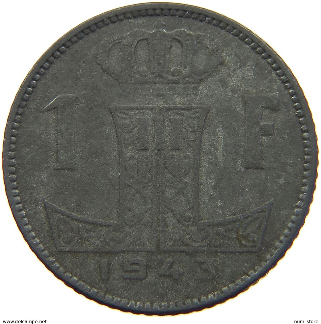 BELGIUM 1 FRANC 1943 #a006 0351 - 1 Franc