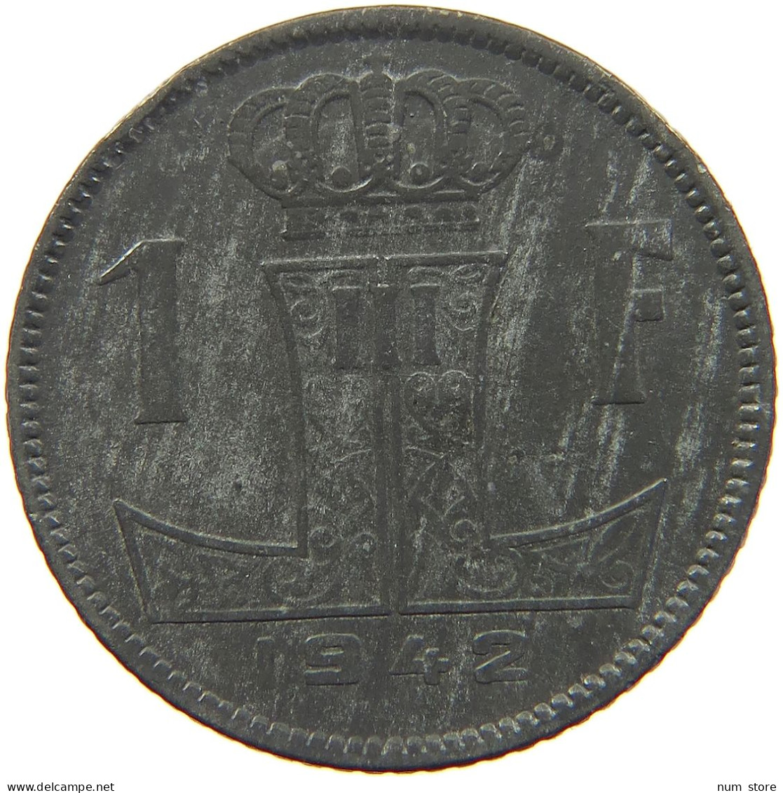 BELGIUM 1 FRANC 1942 #s023 0041 - 1 Franc