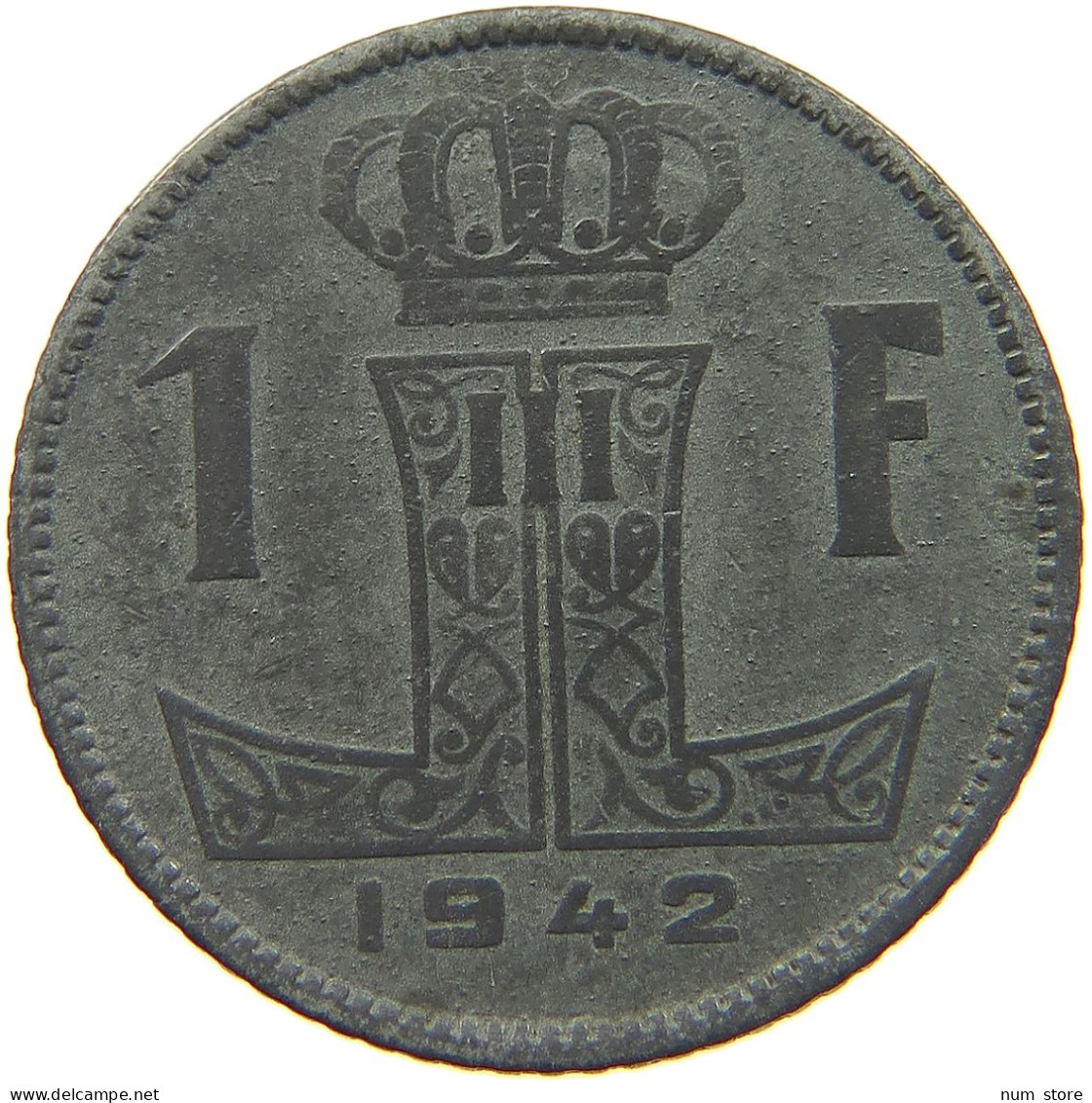 BELGIUM 1 FRANC 1942 #c084 0927 - 1 Frank