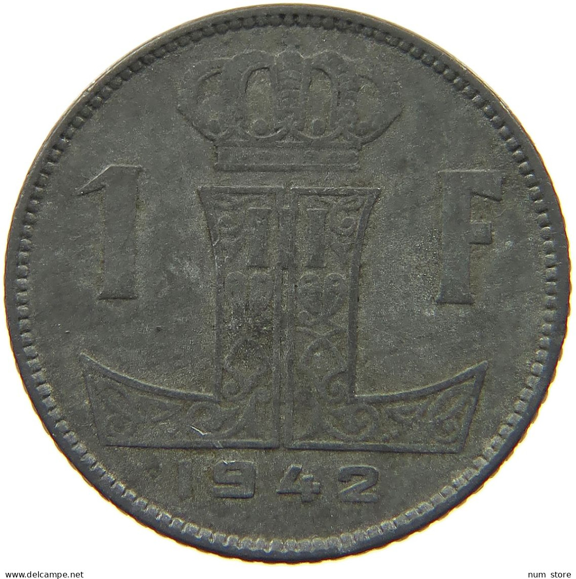 BELGIUM 1 FRANC 1942 #c084 0921 - 1 Franc