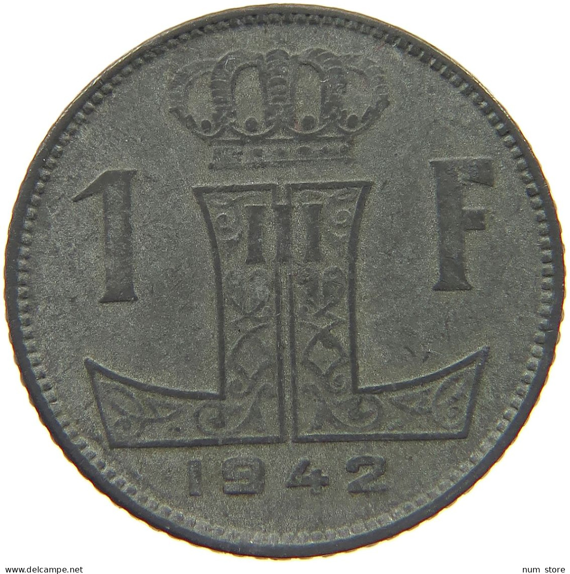 BELGIUM 1 FRANC 1942 #c077 0121 - 1 Franc