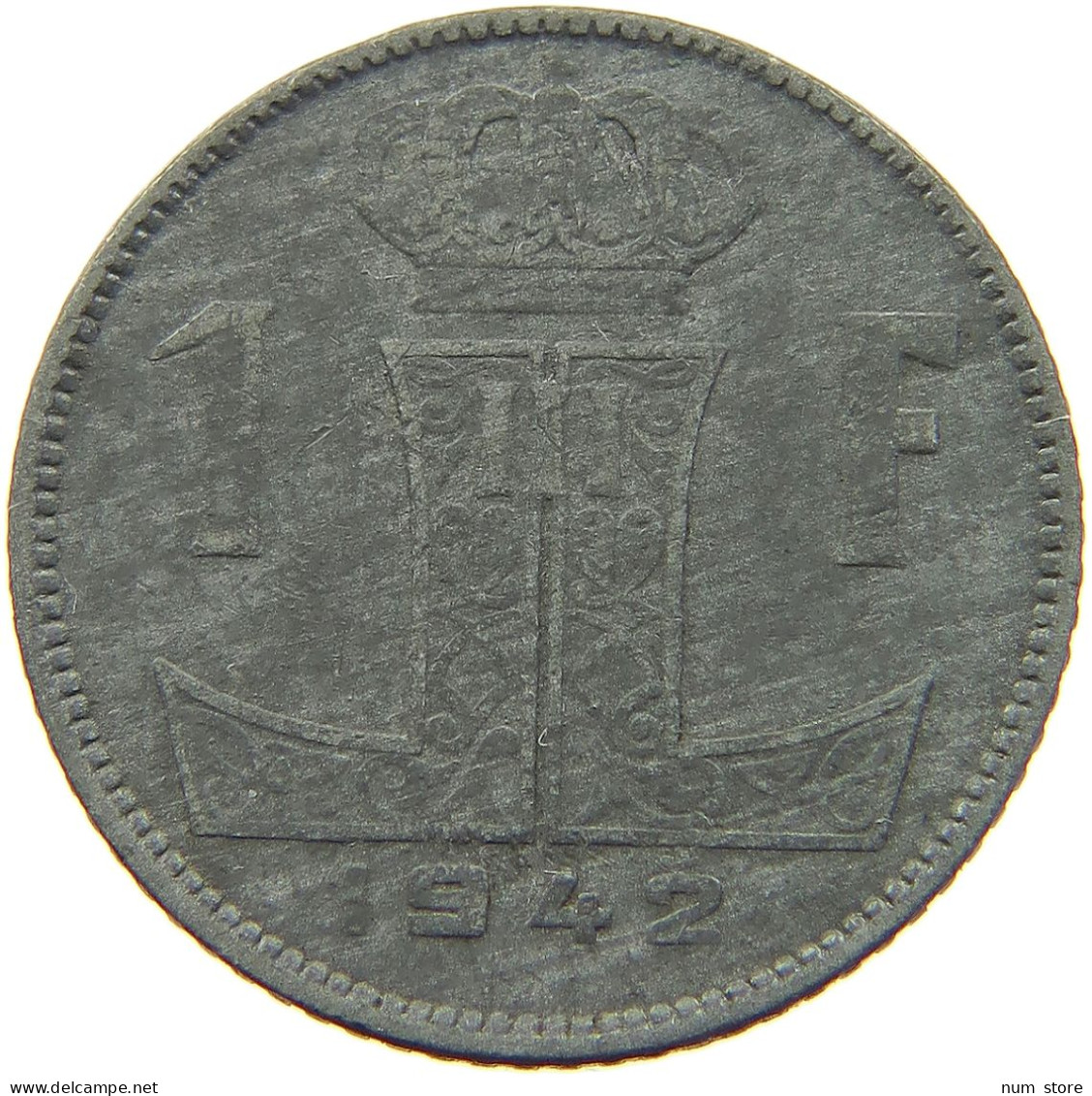 BELGIUM 1 FRANC 1942 #a006 0371 - 1 Frank