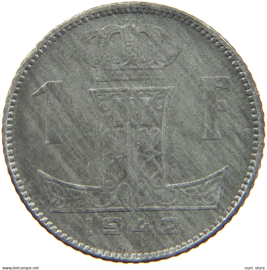 BELGIUM 1 FRANC 1942 #c020 0449 - 1 Franc
