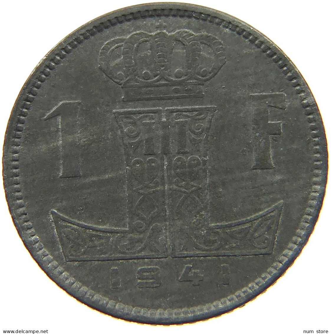 BELGIUM 1 FRANC 1941 TOP #c084 0931 - 1 Franc