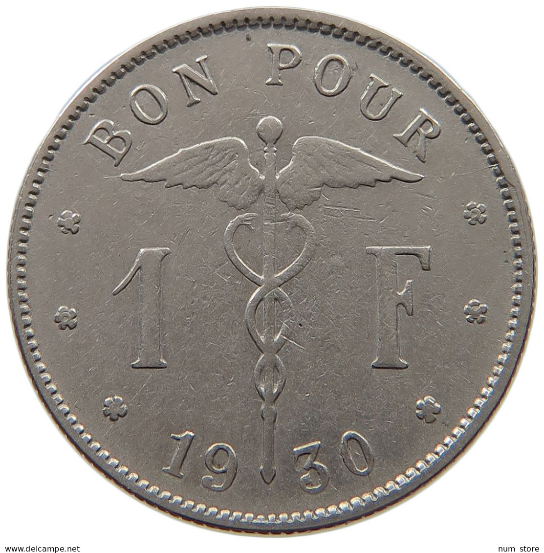 BELGIUM 1 FRANC 1930 #a046 0053 - 1 Franc