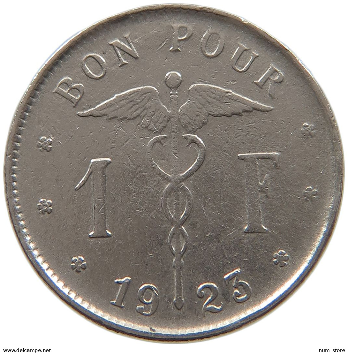 BELGIUM 1 FRANC 1923 #a080 0203 - 1 Franc