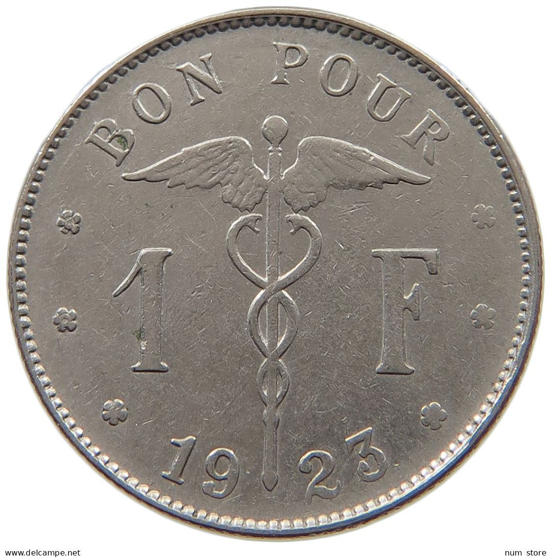 BELGIUM 1 FRANC 1923 #a046 0051 - 1 Frank