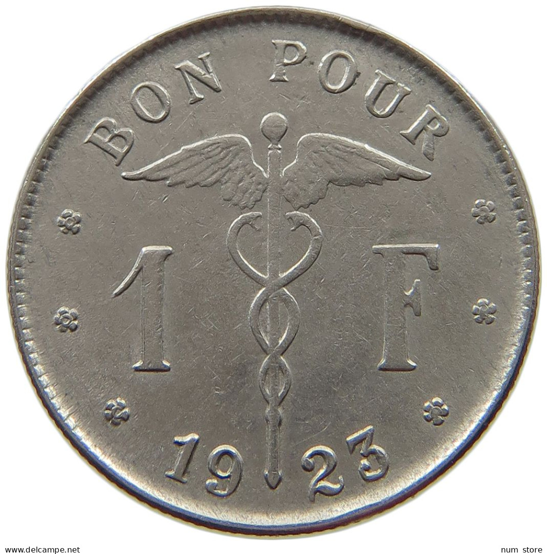 BELGIUM 1 FRANC 1923 #a043 0515 - 1 Frank