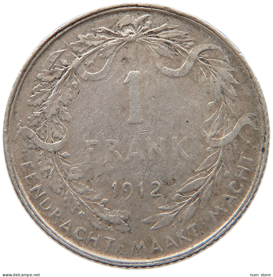 BELGIUM 1 FRANC 1912 #s016 0273 - 1 Franc