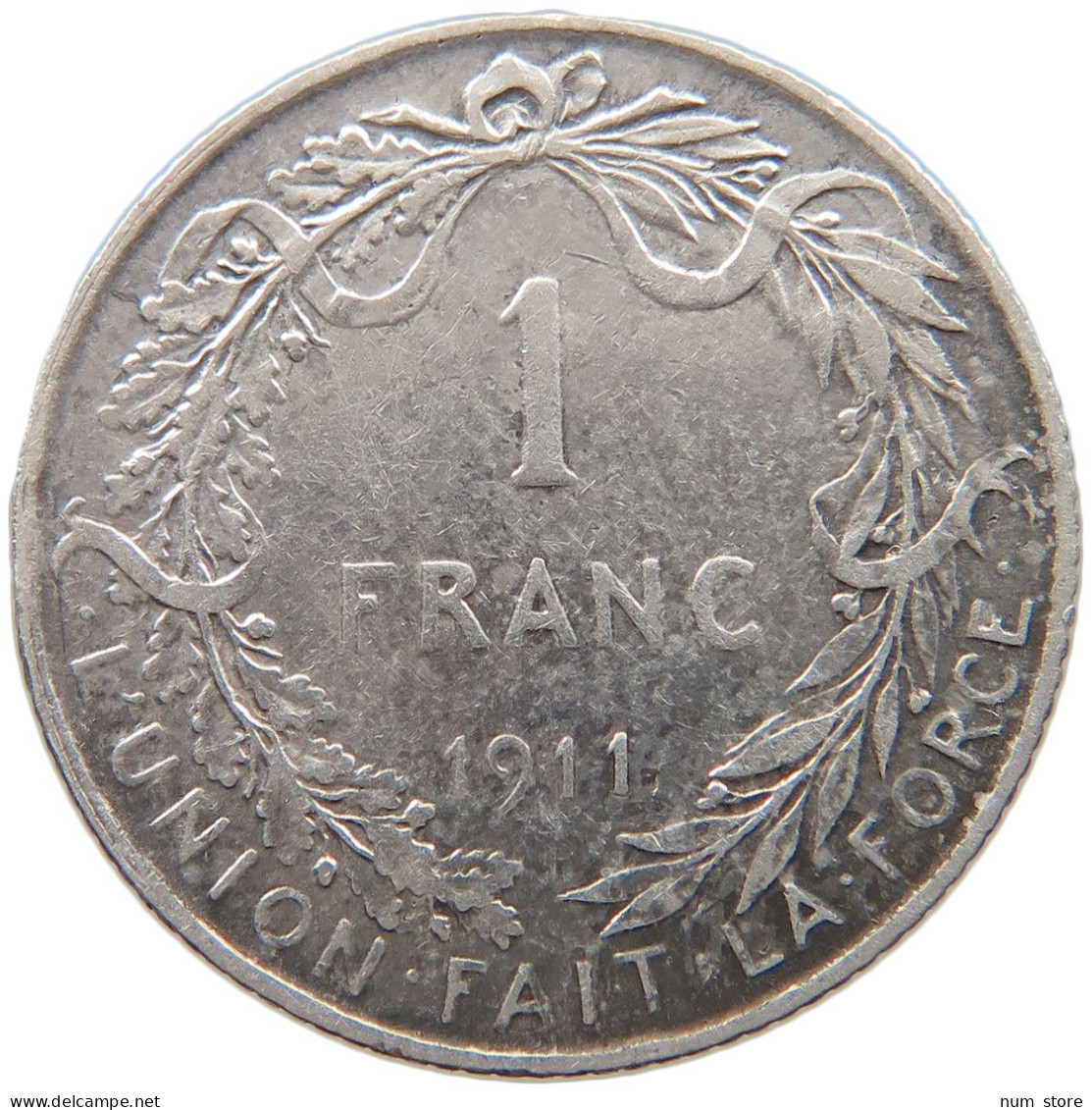 BELGIUM 1 FRANC 1911 #c024 0075 - 1 Franc