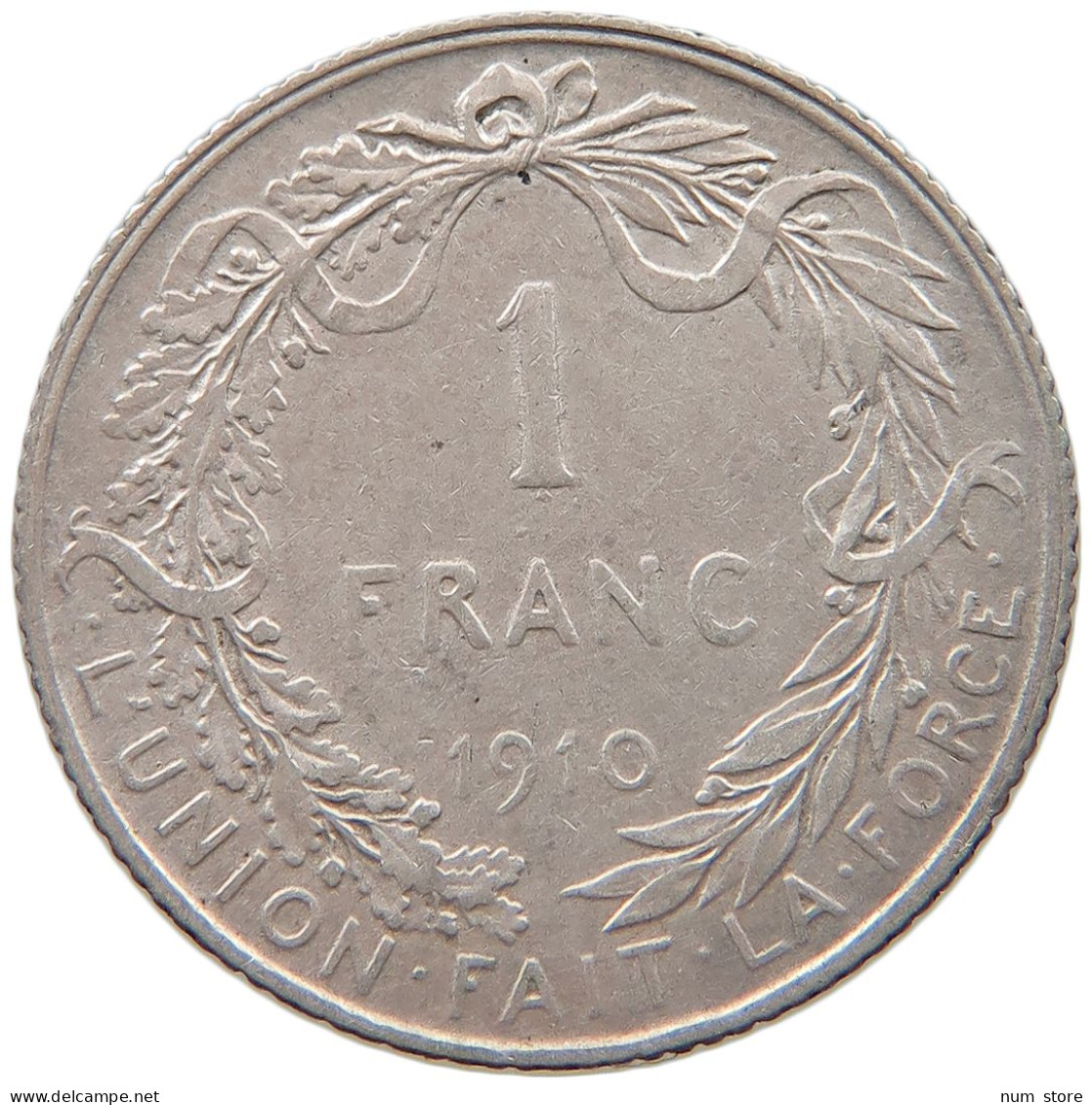 BELGIUM 1 FRANC 1910 #c016 0269 - 1 Franc