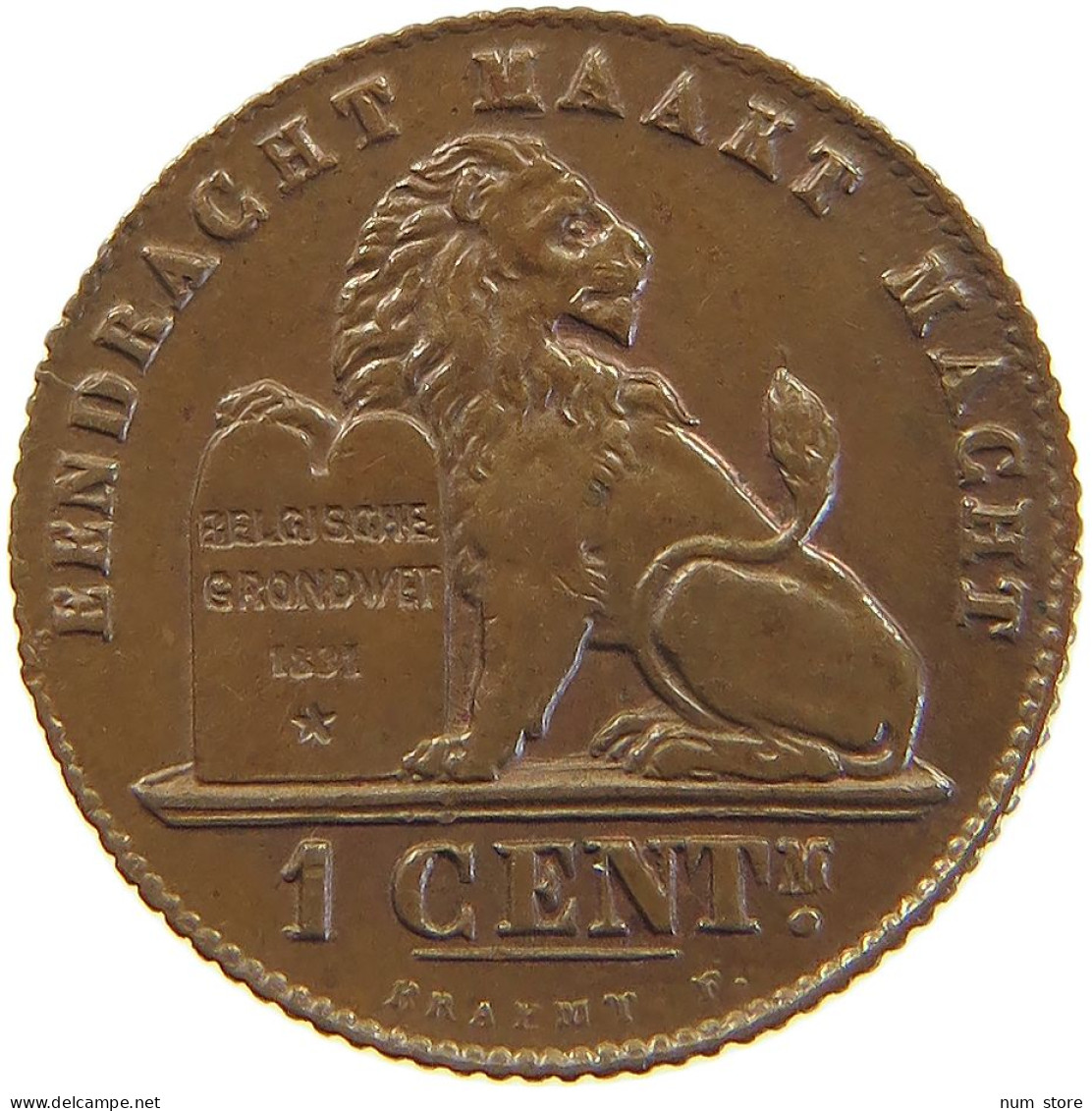 BELGIUM 1 CENTIME 1912 TOP #c041 0545 - 1 Centime