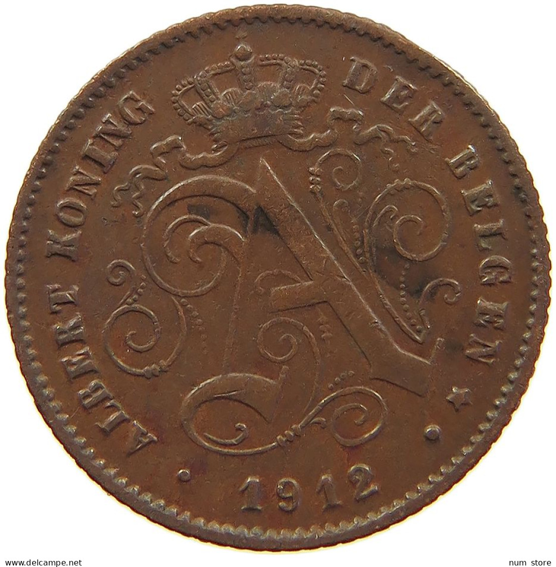 BELGIUM 1 CENTIME 1912 #s029 0013 - 1 Centime