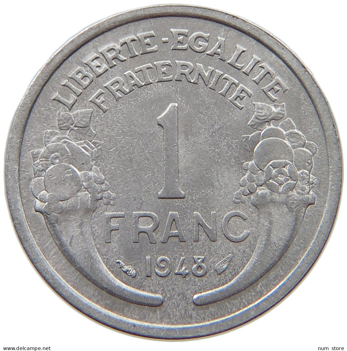 FRANCE 1 FRANC 1948 TOP #s069 0253 - 1 Franc