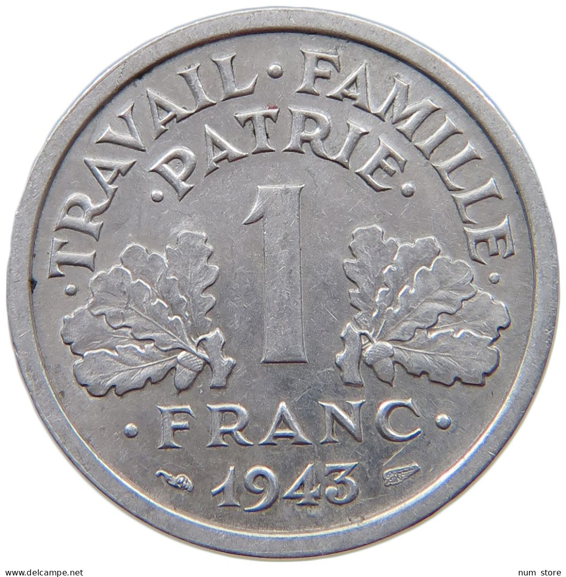 FRANCE 1 FRANC 1943 #s074 0069 - 1 Franc