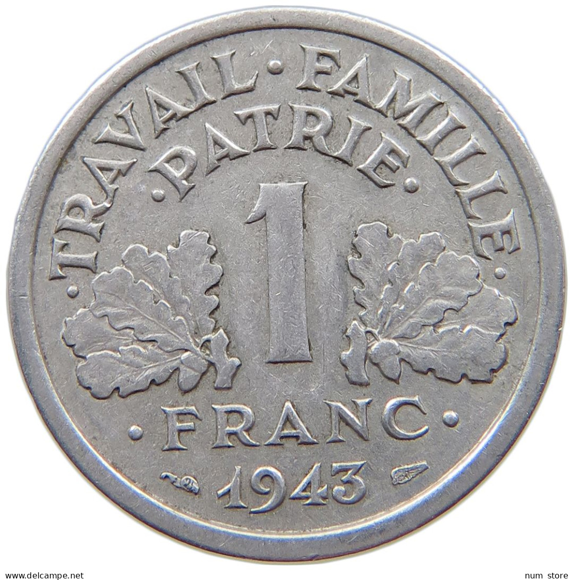 FRANCE 1 FRANC 1943 #s068 0559 - 1 Franc