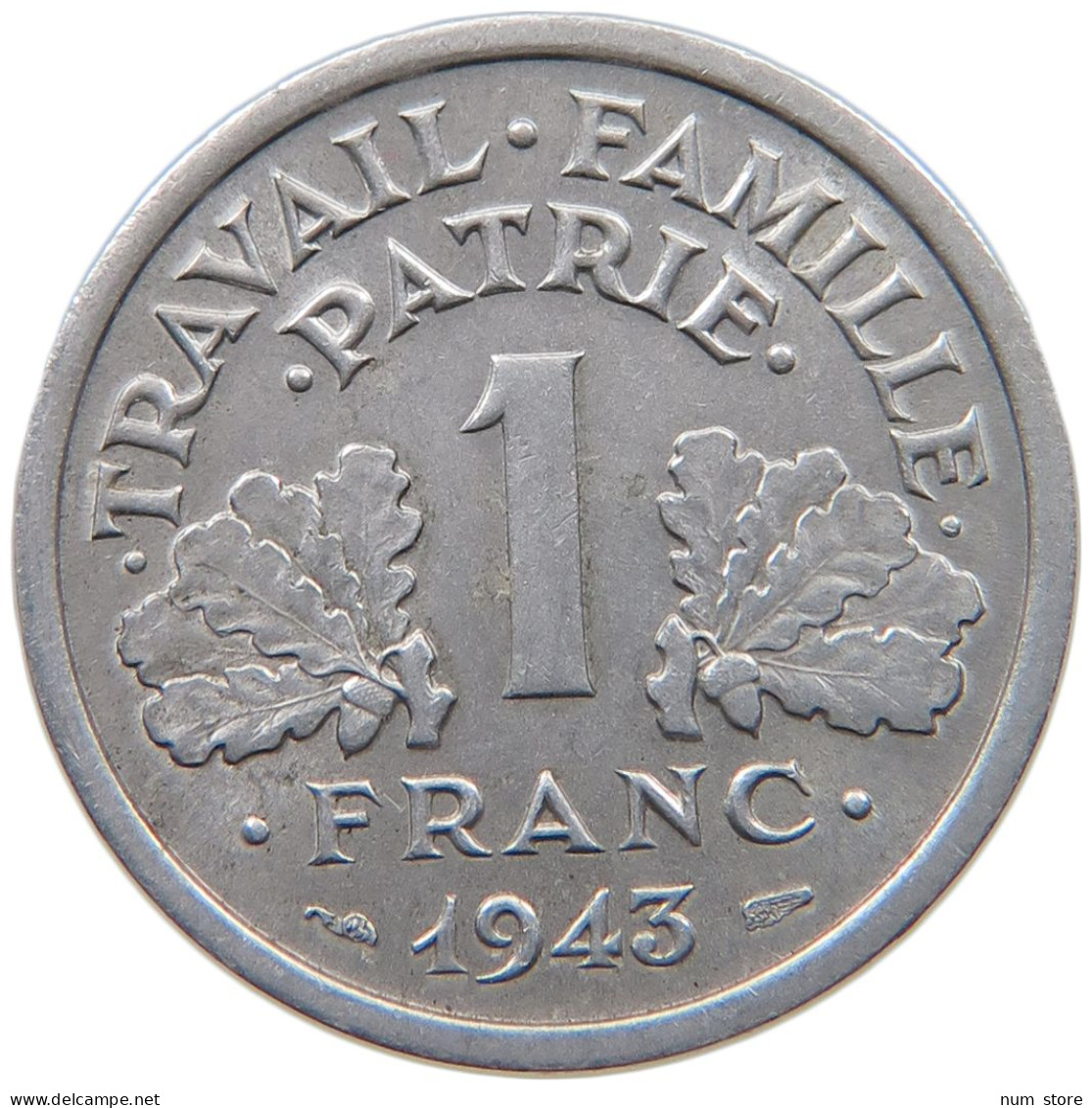 FRANCE 1 FRANC 1943 #a051 0355 - 1 Franc