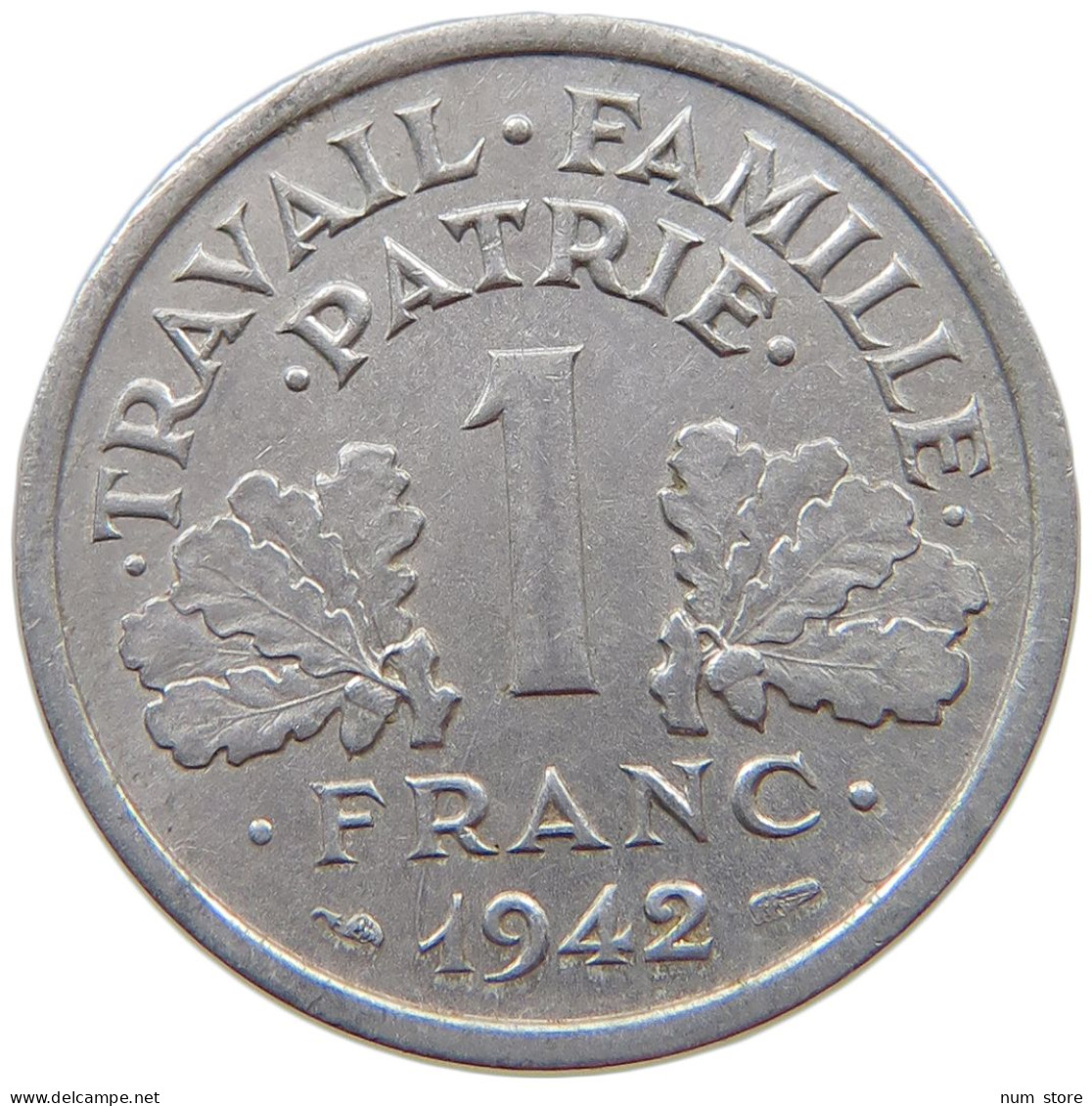 FRANCE 1 FRANC 1942 #s069 0223 - 1 Franc