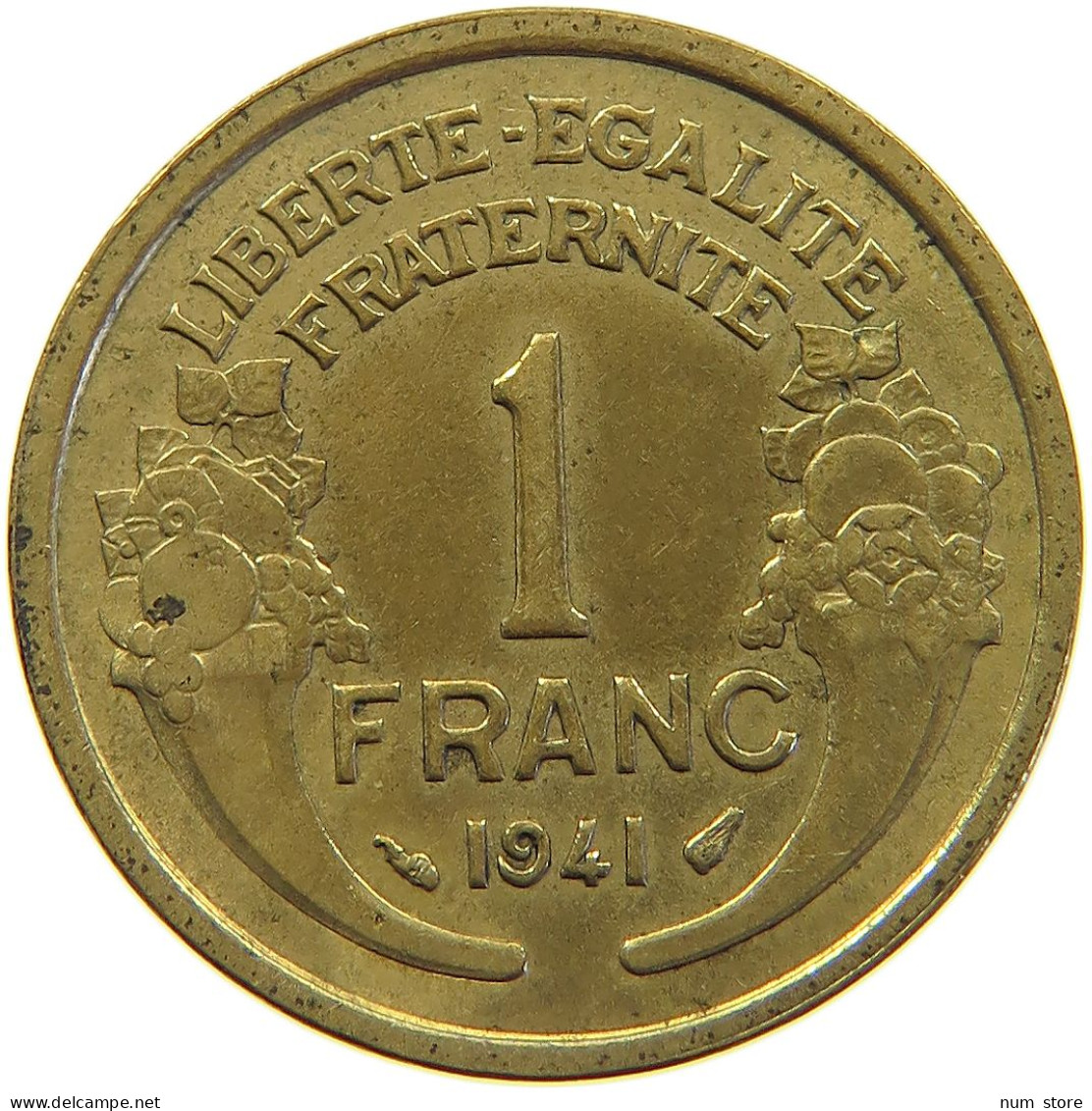 FRANCE 1 FRANC 1941 #s024 0283 - 1 Franc