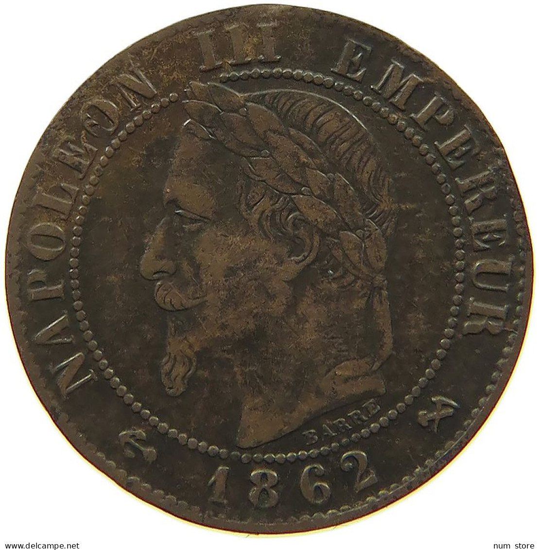 FRANCE 1 CENTIMES 1862 K #s078 0113 - 1 Centime