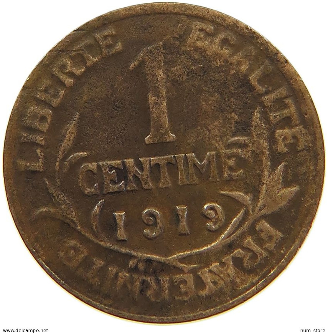 FRANCE 1 CENTIME 1919 #a059 0131 - 1 Centime