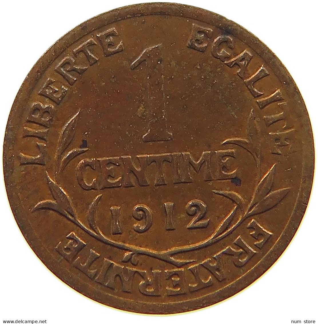 FRANCE 1 CENTIME 1912 TOP #a051 0171 - 1 Centime