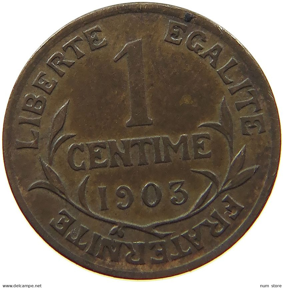 FRANCE 1 CENTIME 1903 TOP #s037 0139 - 1 Centime