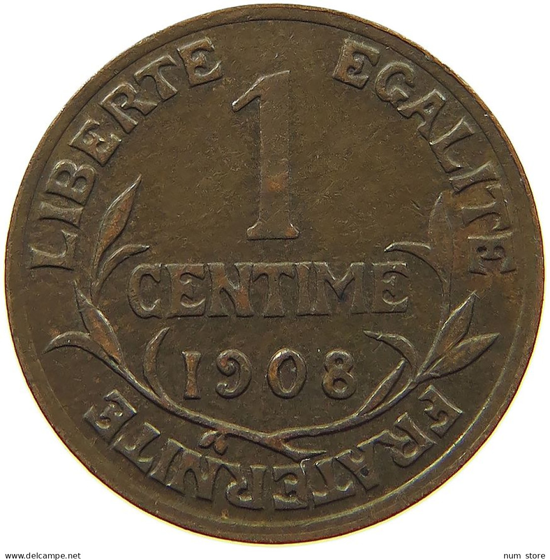 FRANCE 1 CENTIME 1908 #s060 0197 - 1 Centime