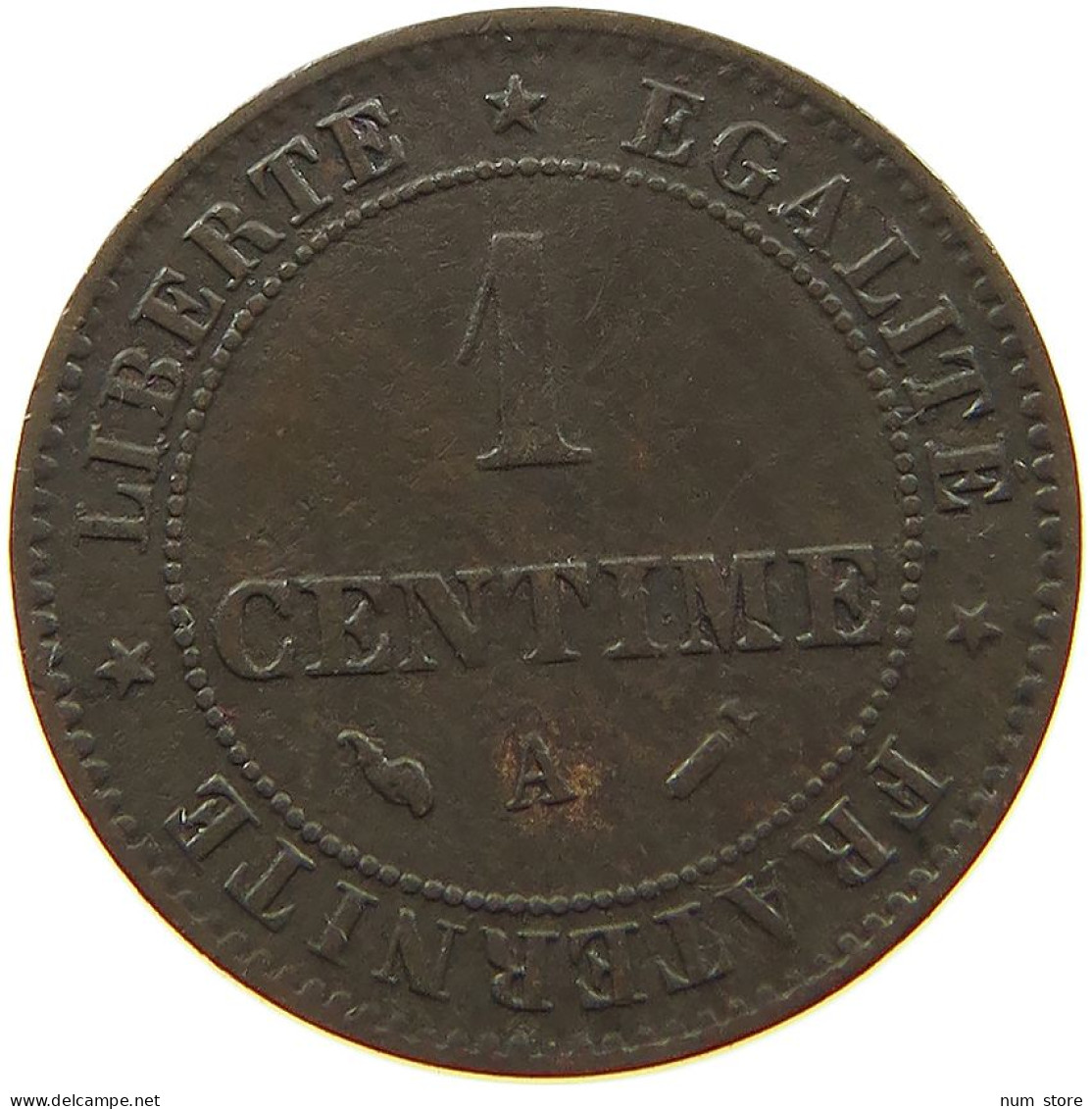 FRANCE 1 CENTIME 1896 A #a015 0185 - 1 Centime