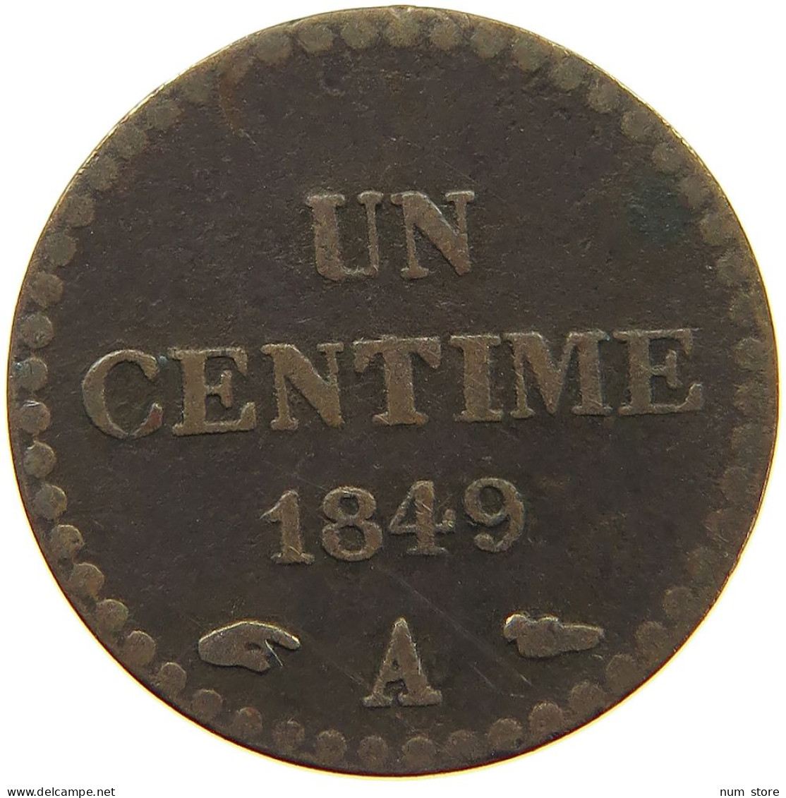 FRANCE 1 CENTIME 1849 A #c065 0051 - 1 Centime