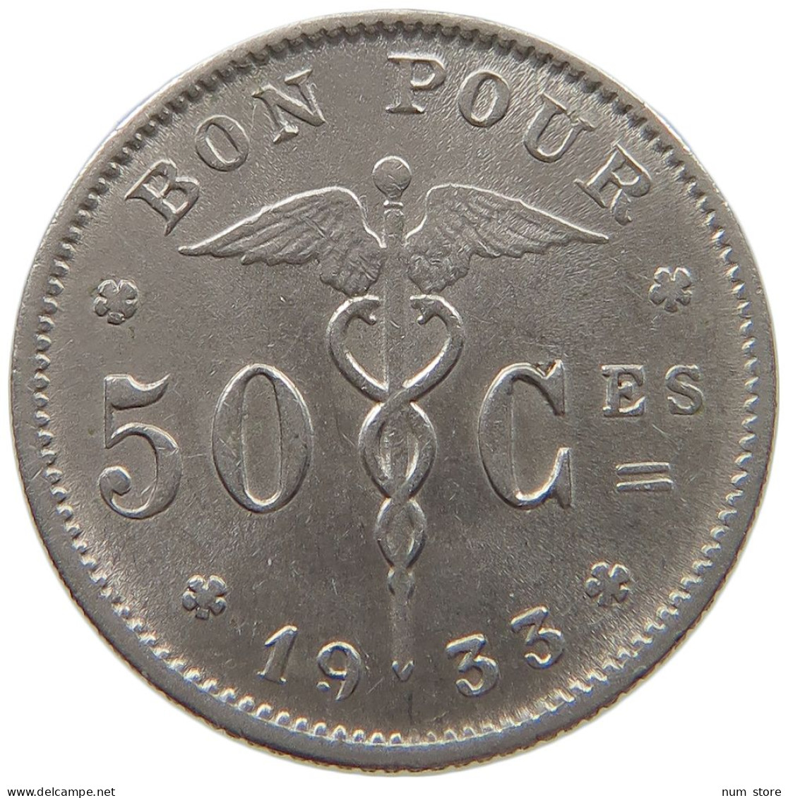 BELGIUM 50 CENTIMES 1933 #c071 0317 - 50 Centimes