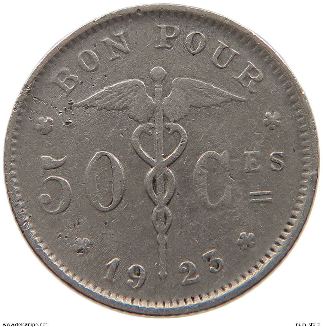 BELGIUM 50 CENTIMES 1923 #a046 0723 - 50 Cents