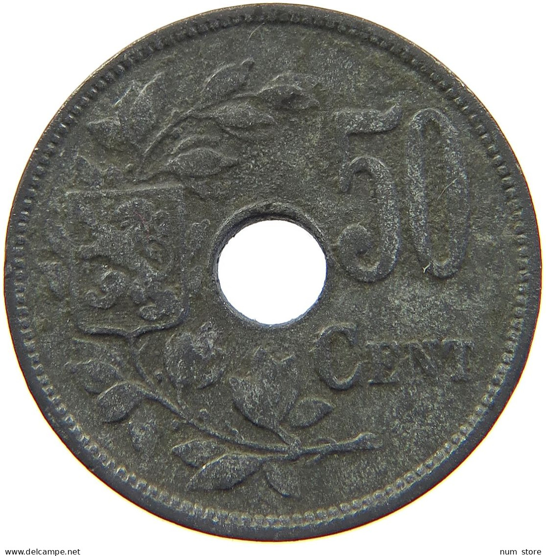 BELGIUM 50 CENTIMES 1918 #s023 0077 - 50 Cents