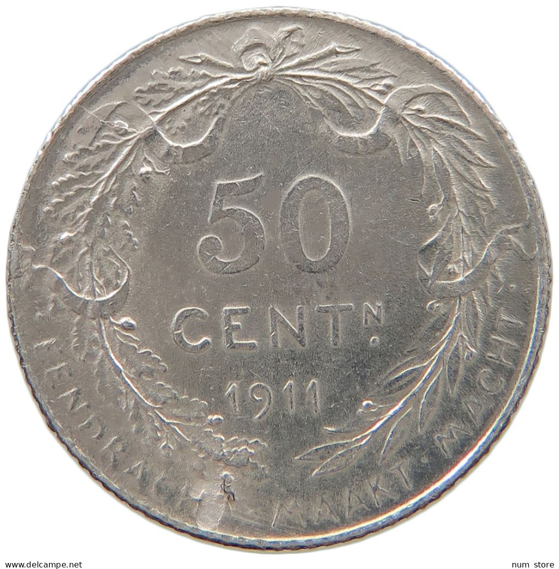 BELGIUM 50 CENTIMES 1911 #a064 0329 - 50 Cent