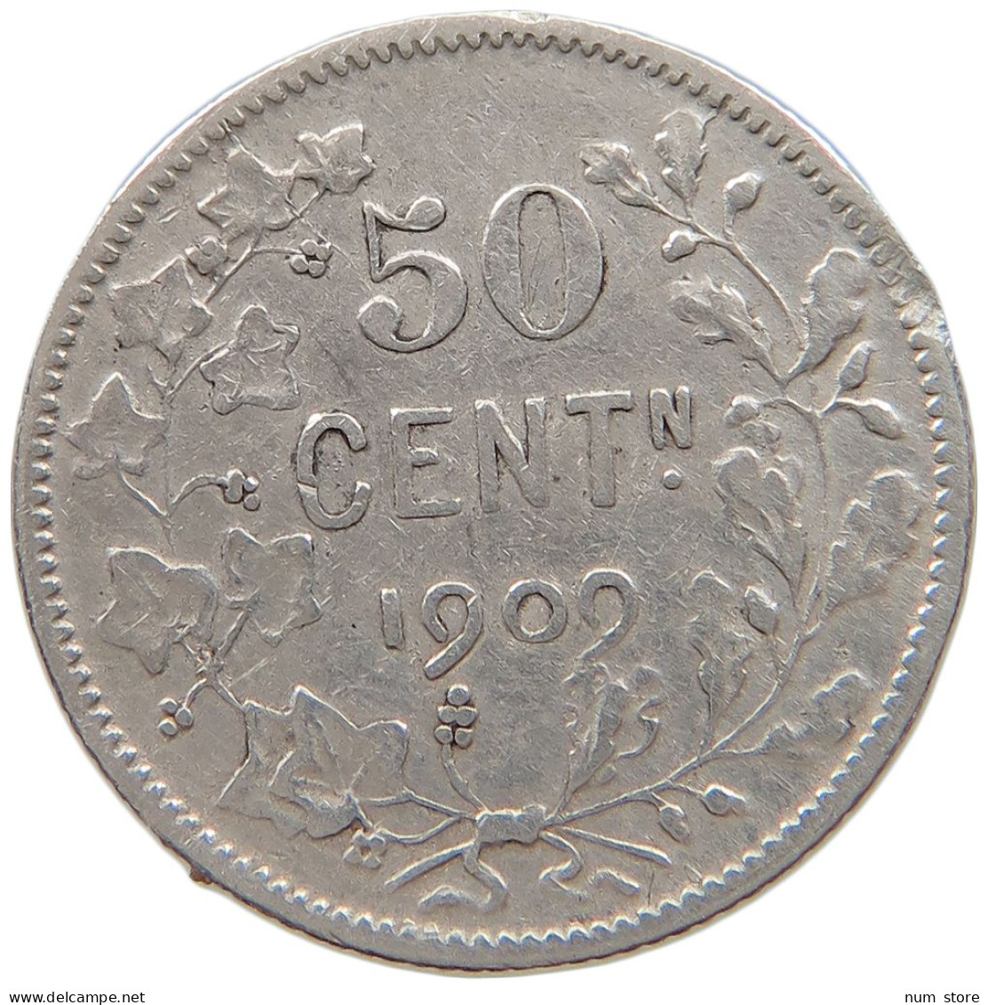 BELGIUM 50 CENTIMES 1909 #a064 0311 - 50 Cents