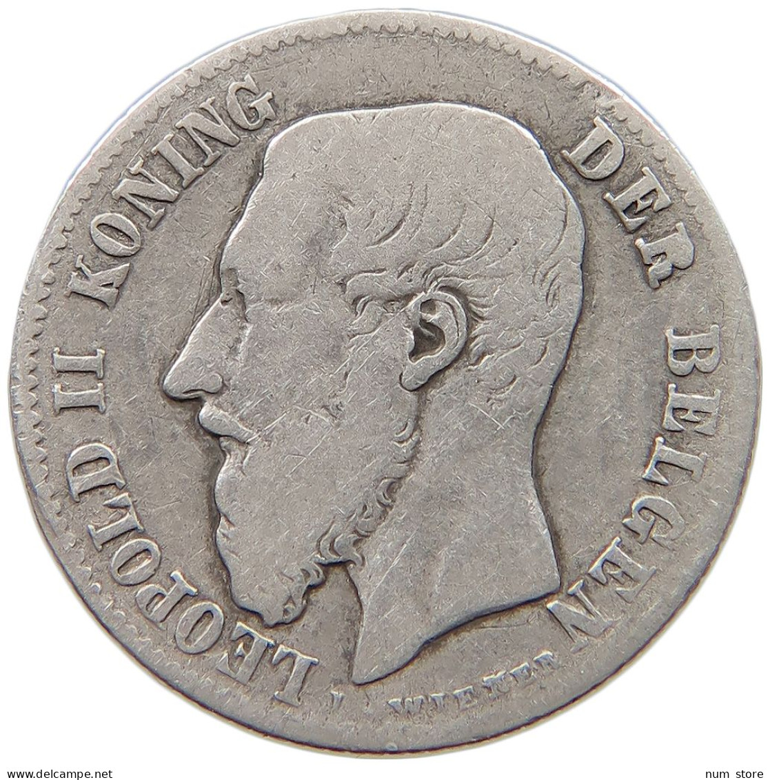 BELGIUM 50 CENTIMES 1886 #s049 0629 - 50 Cents